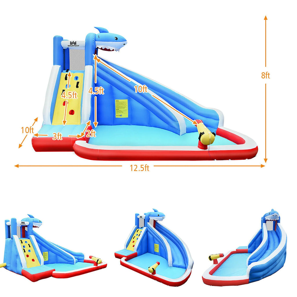 Inflatable Water Slide Bounce House Castle Splash Water Pool J76279
