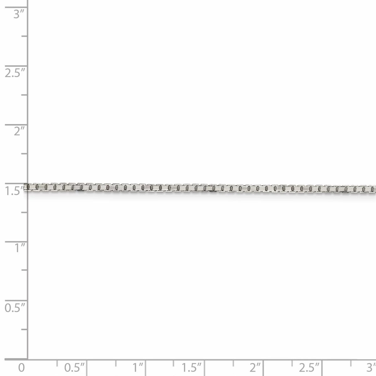 Sterling Silver 1.7mm Diamond-cut Box Chain D484