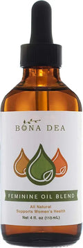 All Natural Feminine Deodorant Oil with Tea Tree, Lemongrass, & Orange Essential Oils 4oz Dropper Bottle I6705