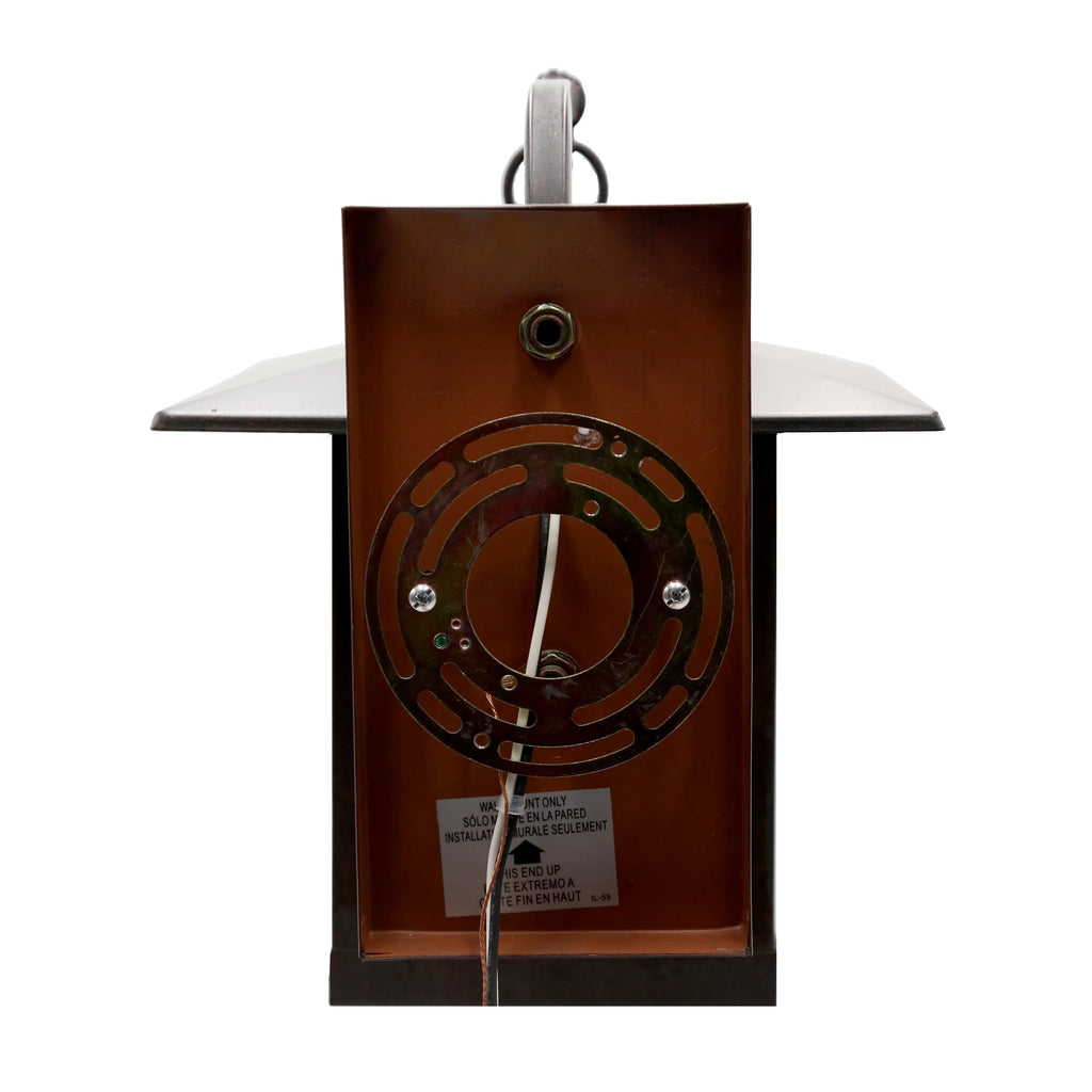 1-Light Bronzed Stained Glass Outdoor Wall Sconce O94491