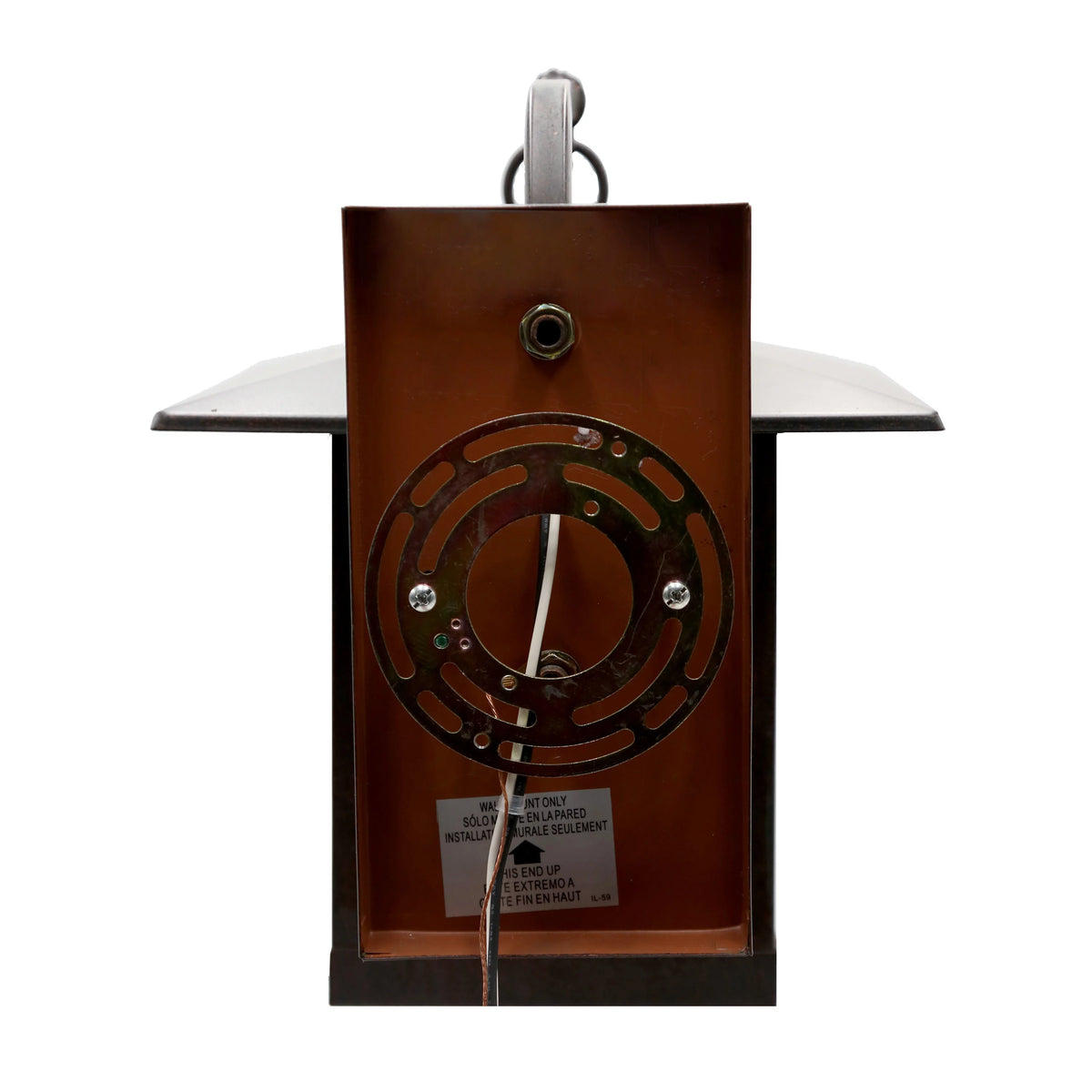 1-Light Bronzed Stained Glass Outdoor Wall Sconce O94491