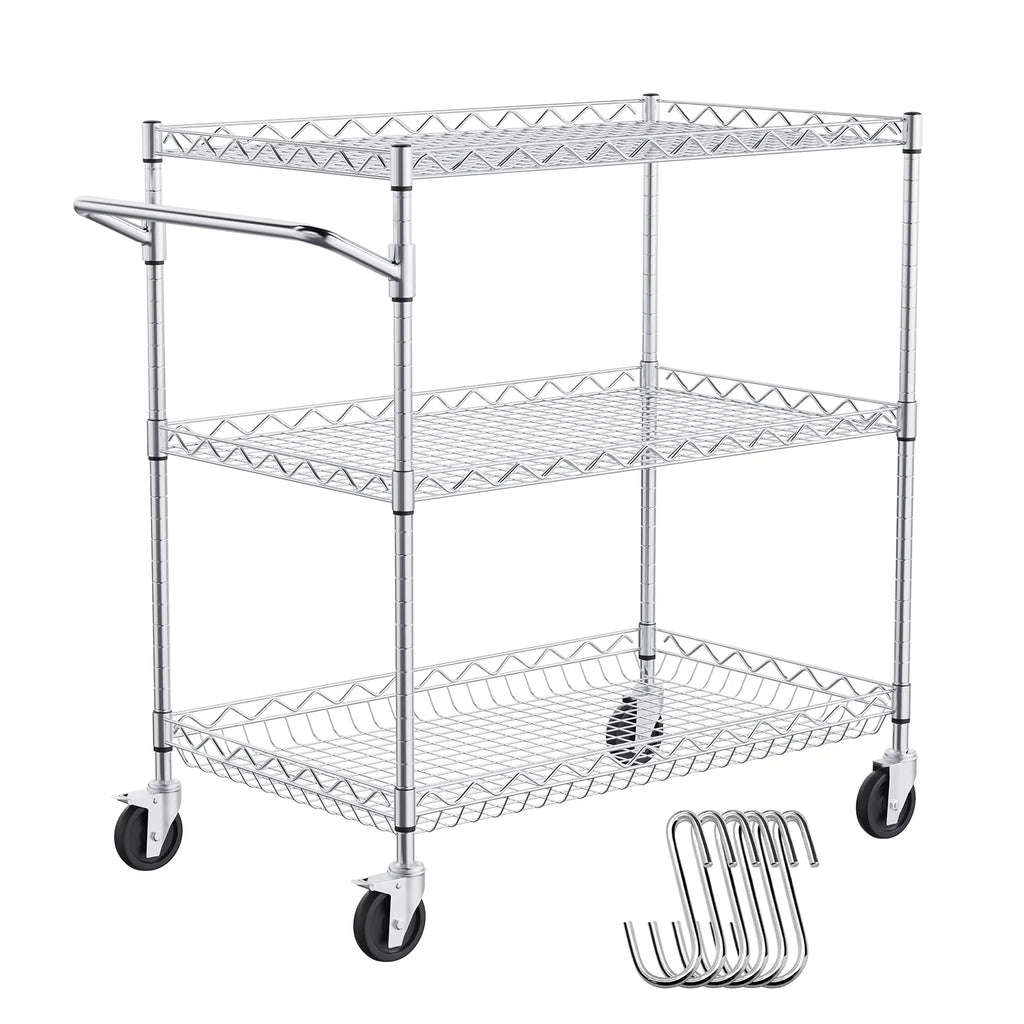 3-Tier Utility Rolling Cart on Wheels M594