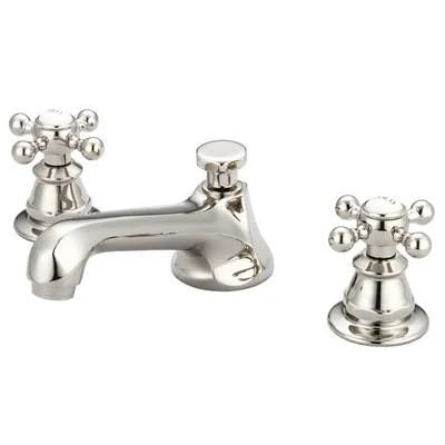 Polished Nickel Widespread Bathroom Faucet with Drain Assembly Z522424