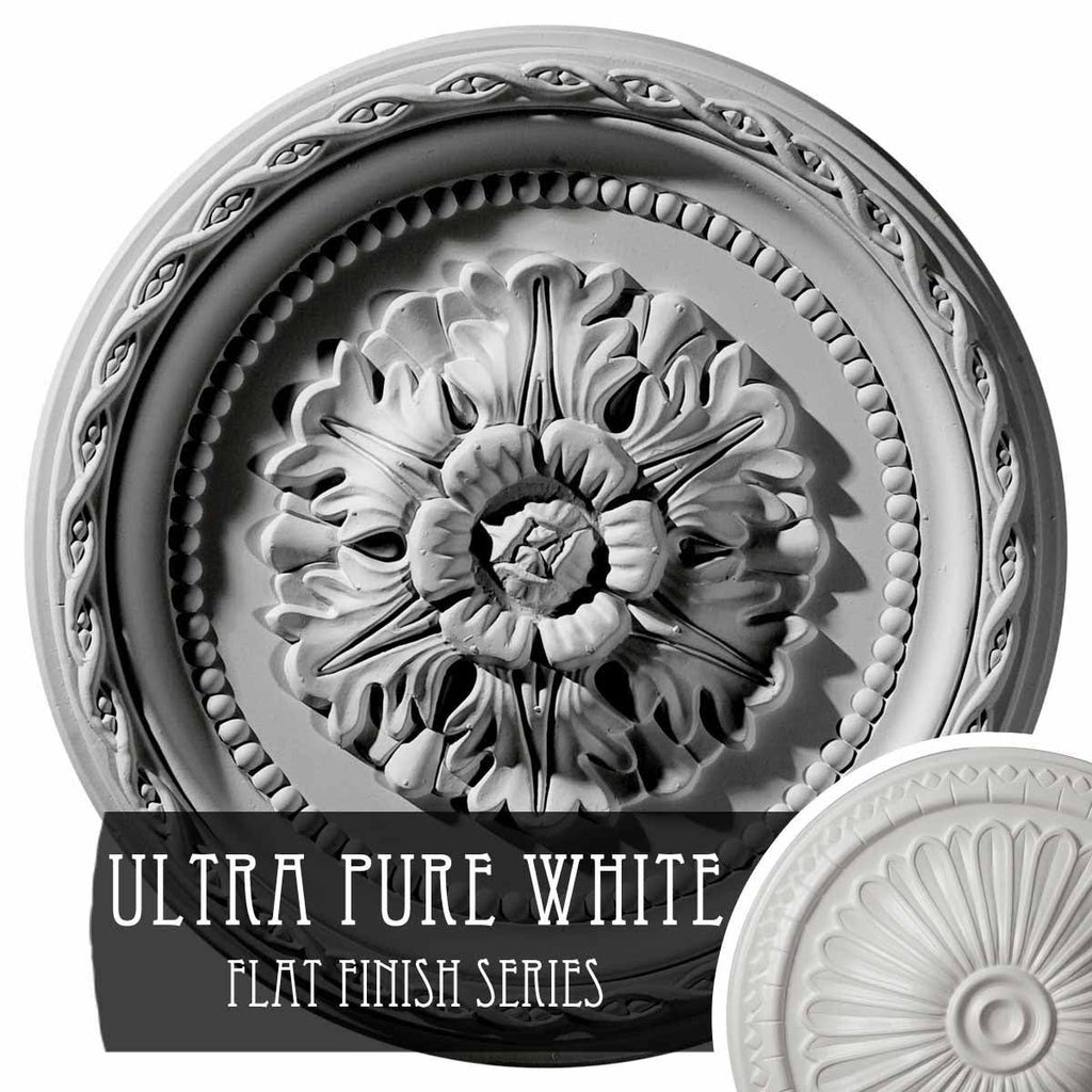 11 1/2x22OD x 1x22P Ultra Pure White Ceiling Medallion M257461
