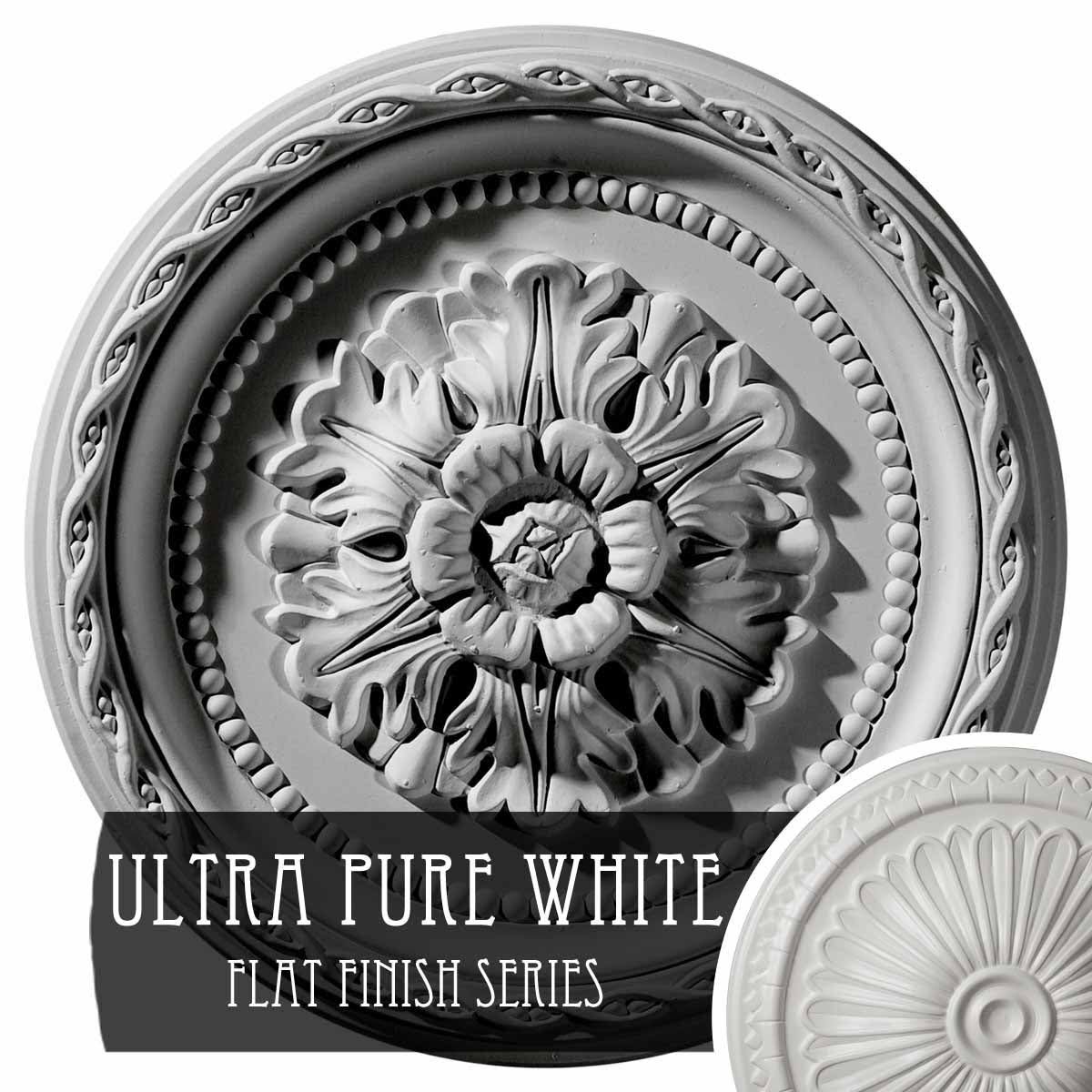11 1/2x22OD x 1x22P Ultra Pure White Ceiling Medallion M257461