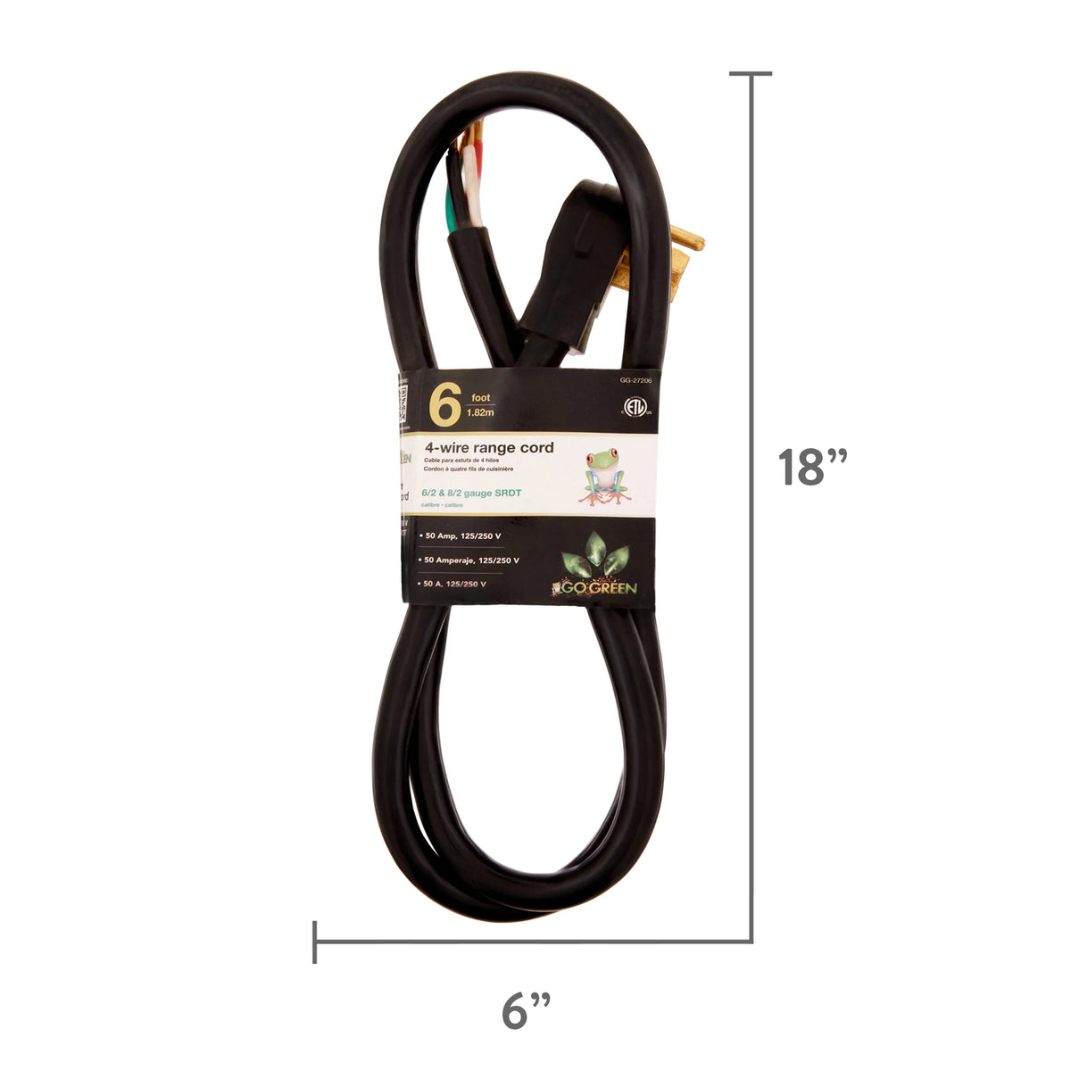 6' 4-Wire Range Cord, 50 Amp Y40639