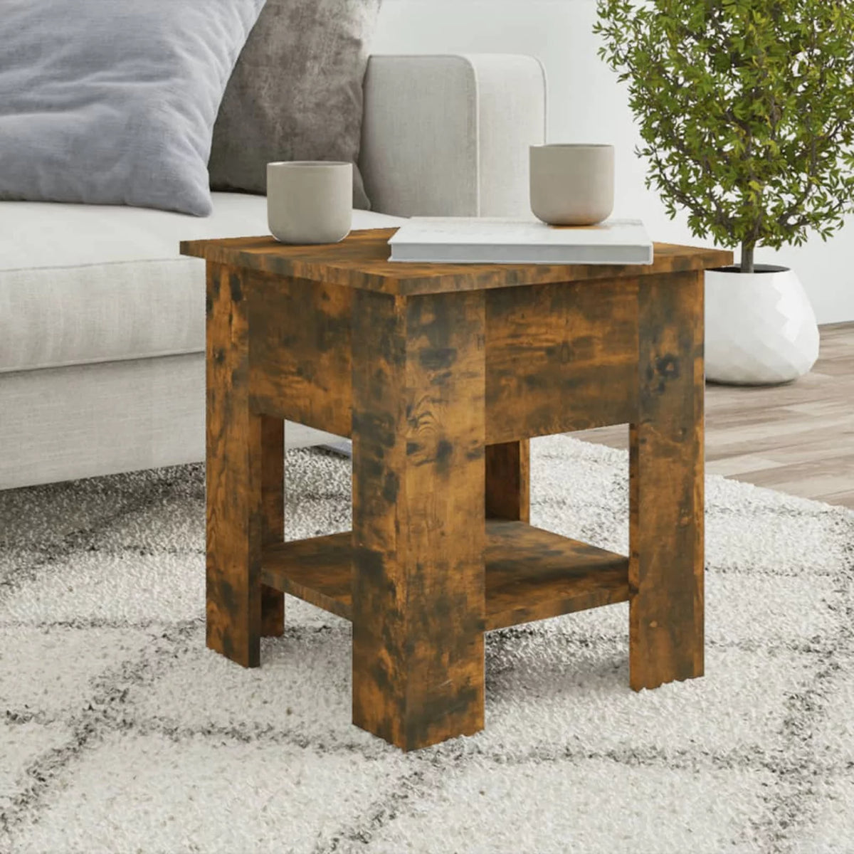 Smoked Oak Engineered Wood Coffee Table Y47489