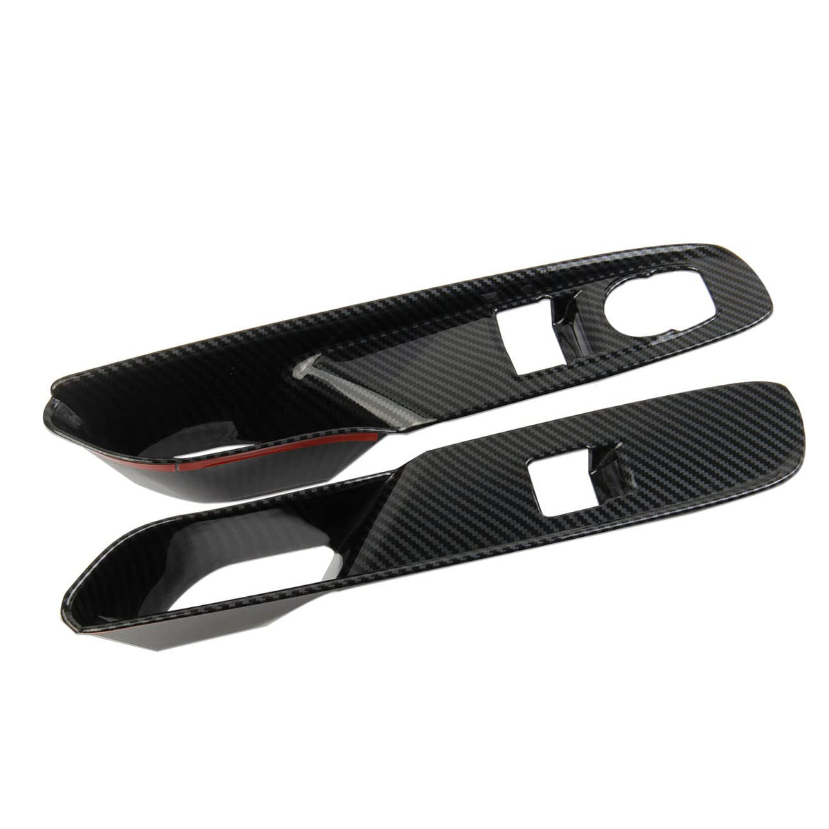 Carbon Fiber Window Lift Switch Panel Cover Trims for Chevrolet Corvette C8 Stingray 1LT Coupe 2020-2022 Pack of 2 U61471