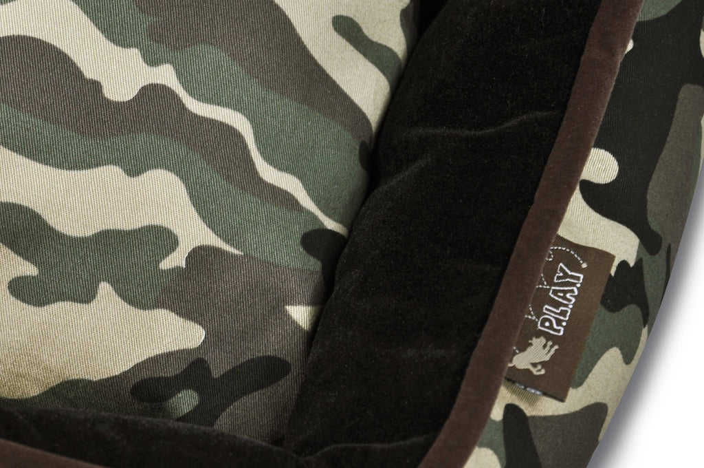 Camouflage Lounge Dog Bed - Green - Large H841