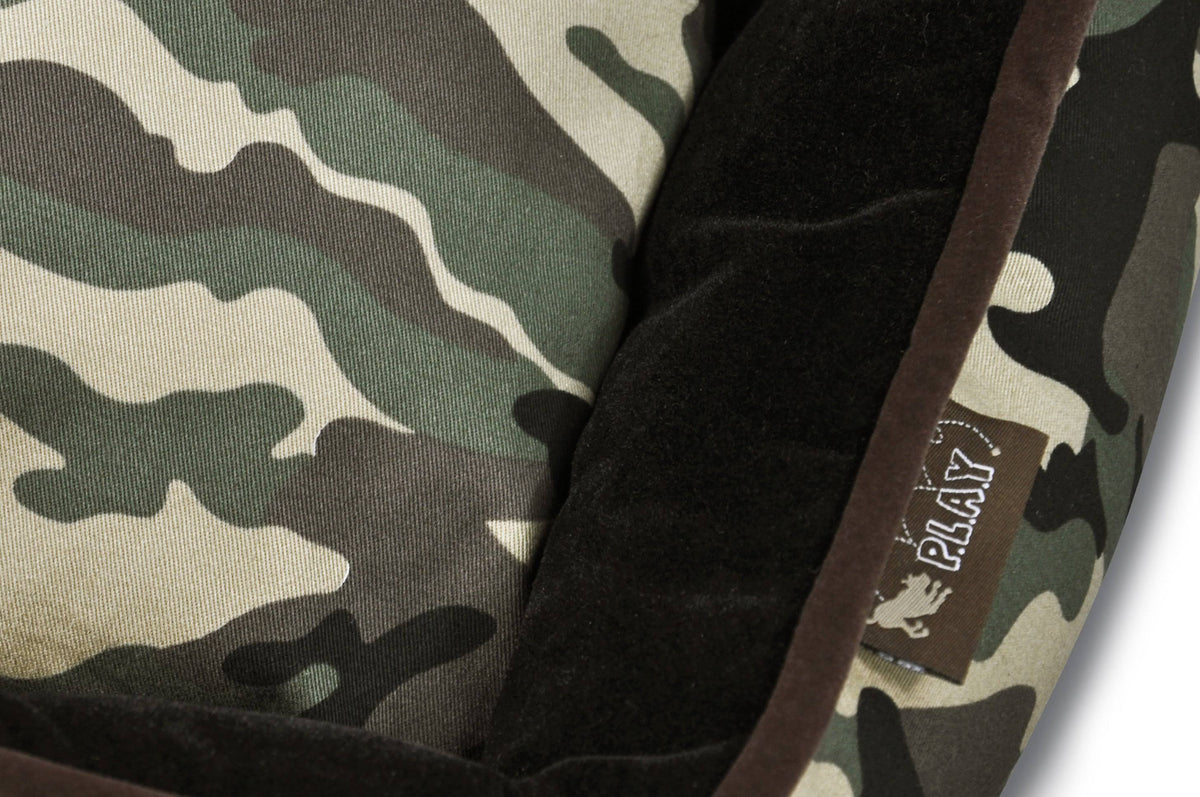 Camouflage Lounge Dog Bed - Green - Large H841