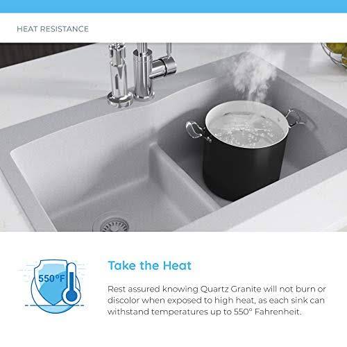 Quartz Granite Drop-in Kitchen Sink with Flange F616010