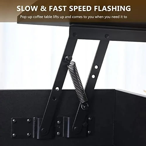 LED Lift Top Coffee Table with Charging Station W441