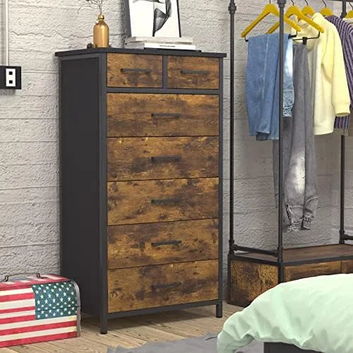 6 Drawer Industrial Wood Dresser N42630