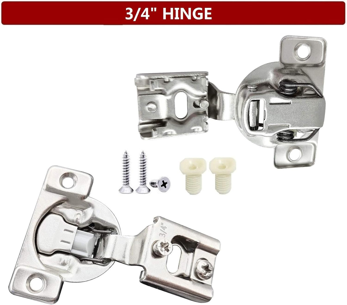 Compact Kitchen Cabinet Hinge (1/2 Overlay, 50 Pack) O269