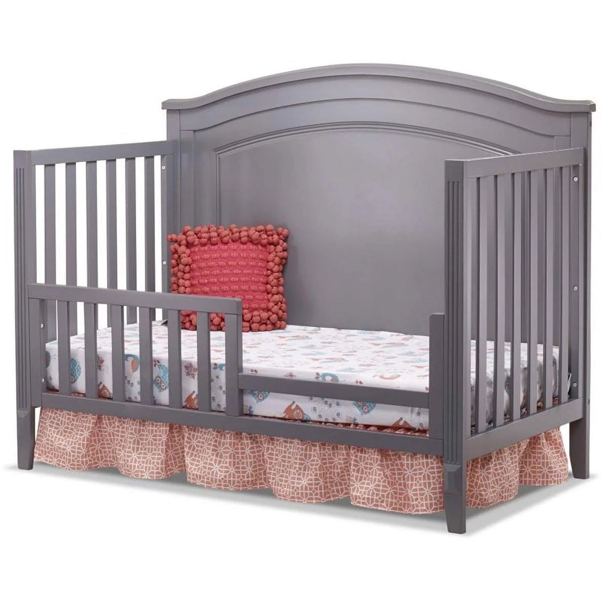 Gray Round Top Panel Crib F832307