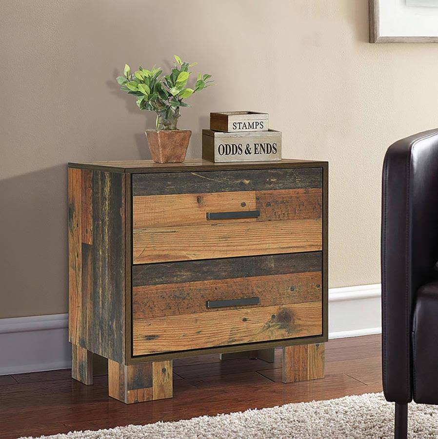 Rustic Pine Twin Panel Bed T475