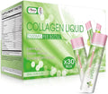 Liquid Collagen 2500mg Marine Collagen Peptides Vitamin C Biotin Lemon Flavor Pack of 30 Q868