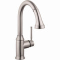 Steel Optik 2-Spray HighArc Pull-Down Kitchen Faucet Z905