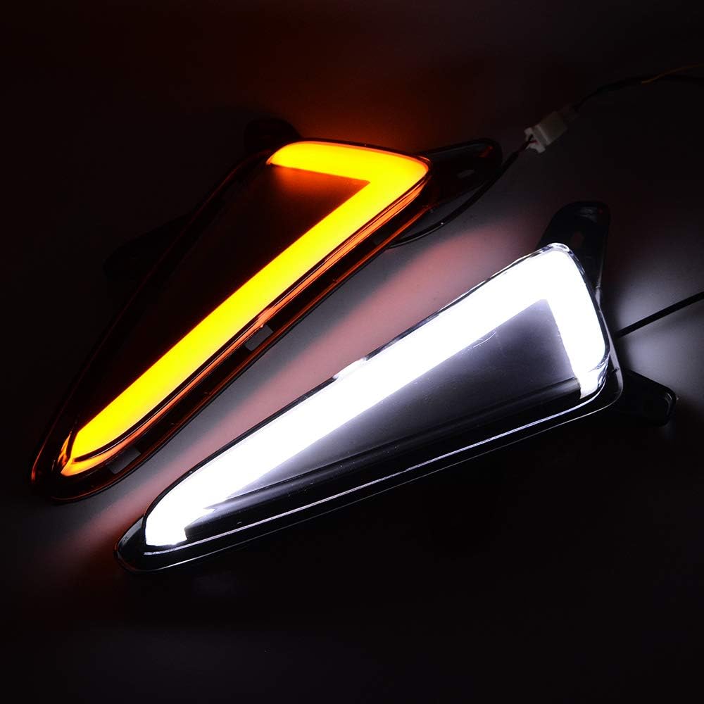 2X LED DRL Daytime Running Turn Signal Fog Light Bulb Style for Toyota C-HR XLE 16-19 Pack of 2 Q57386