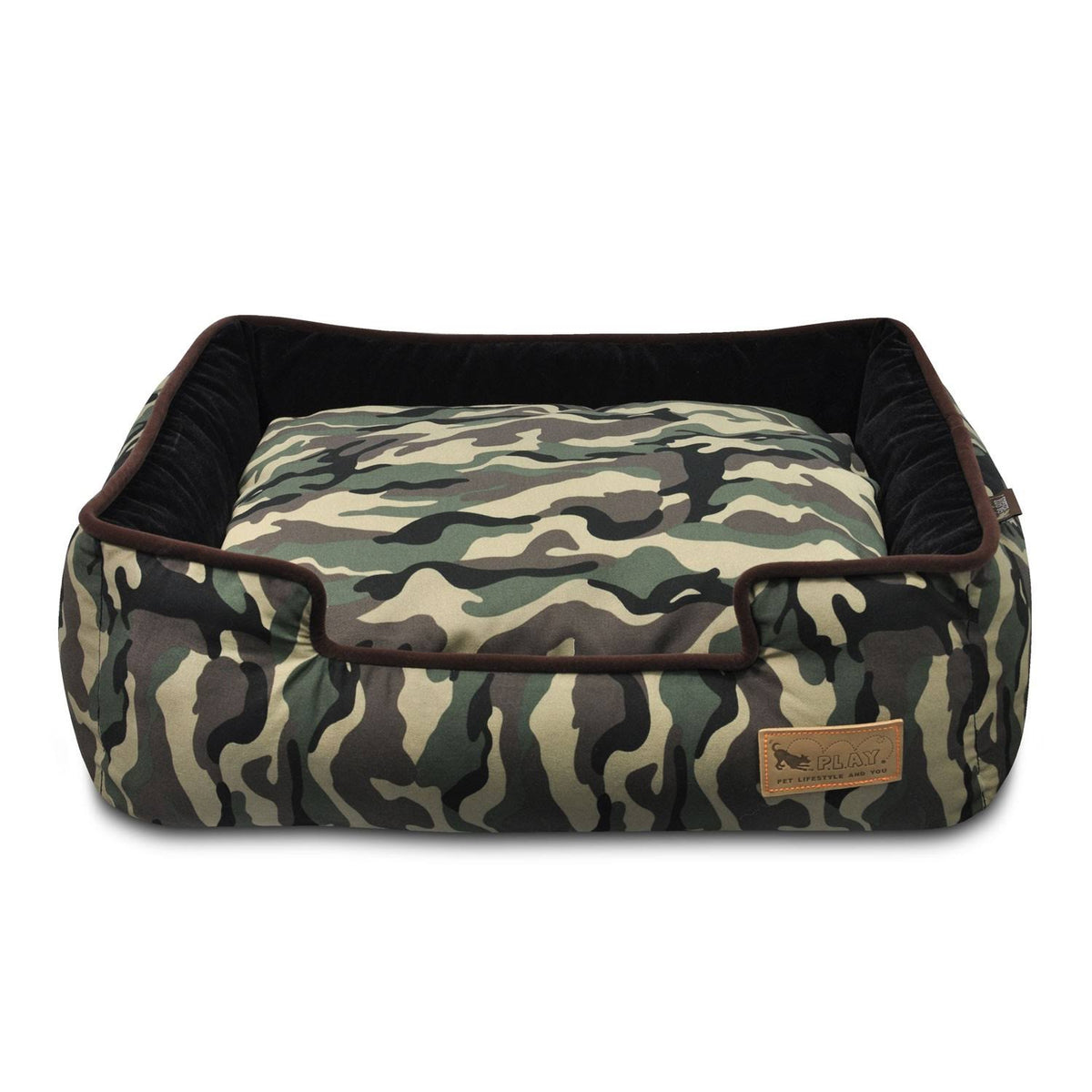 Camouflage Lounge Dog Bed - Green - Large H841
