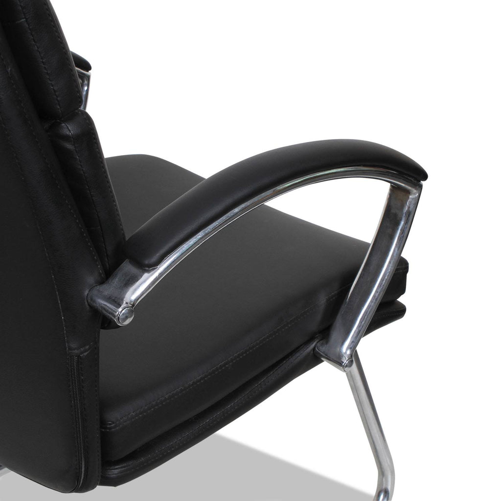 Black Soft Leather Guest Chair A590
