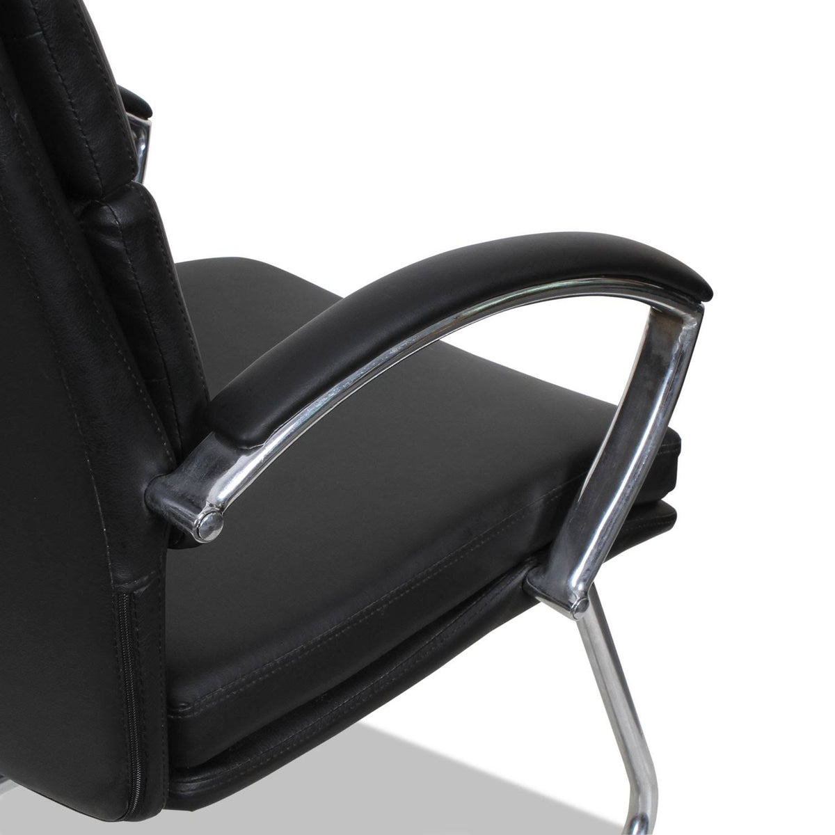 Black Soft Leather Guest Chair A590