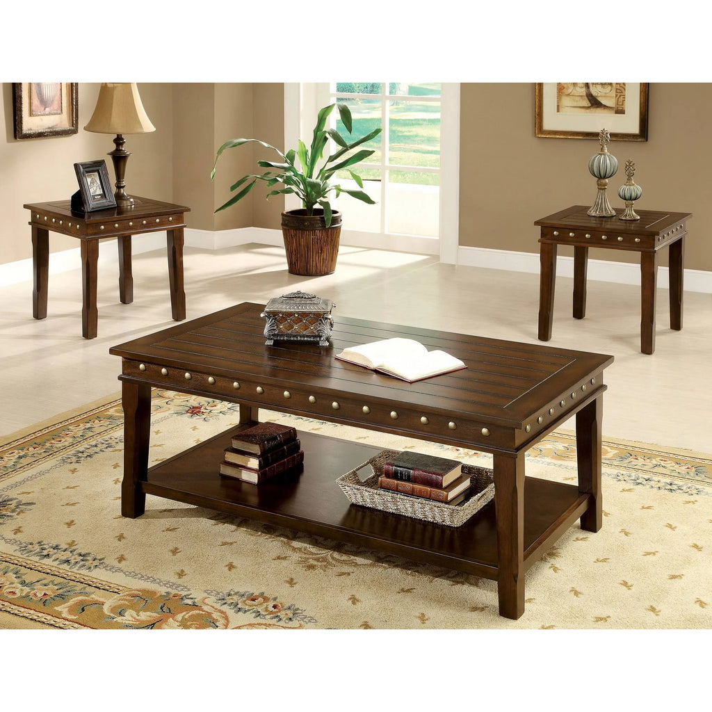 Walnut 3-Piece Accent Table Set Y995