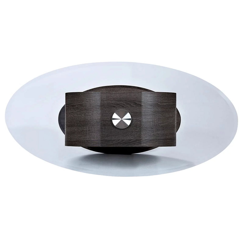 Black 3-Piece Tempered Glass Top Coffee Table Set Q134985