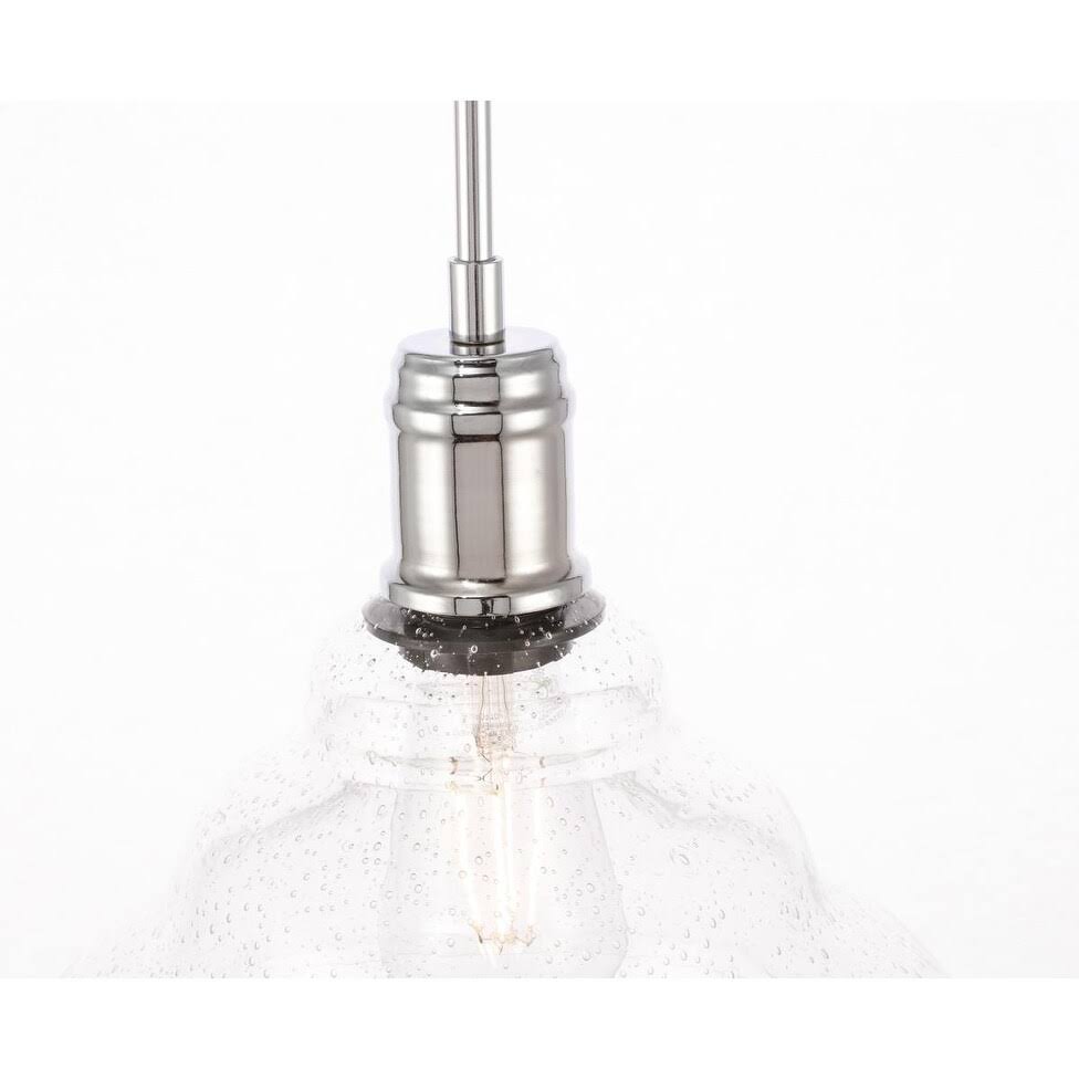 Black Seeded Glass 1-Light Table Lamp V371103