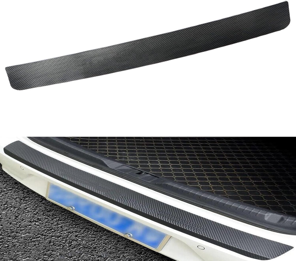 Black Rubber Trunk Door Entry Guard Car Accessory L8345