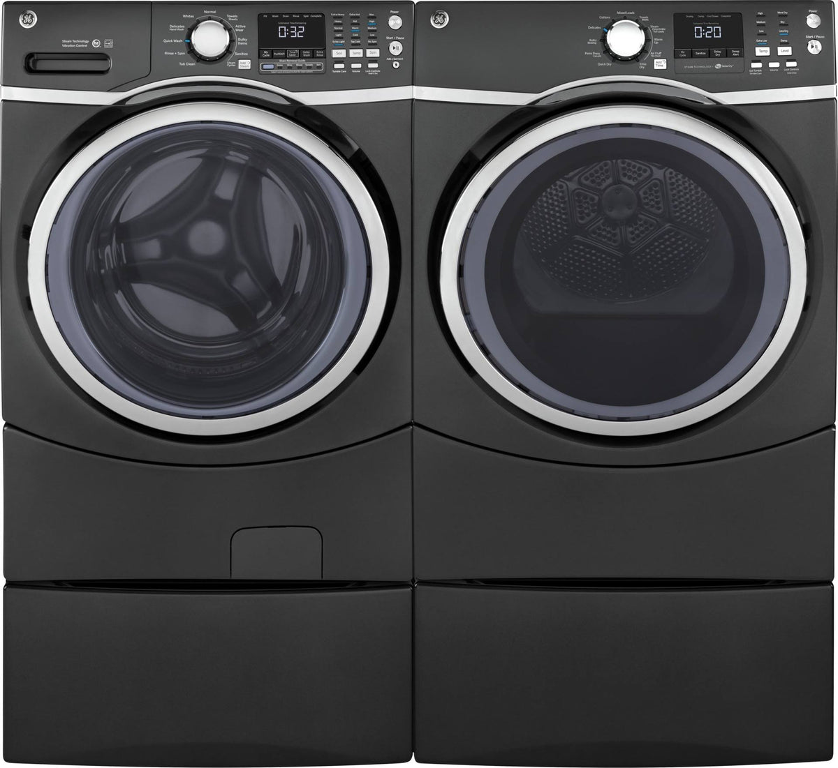 Gray Electric Dryer with Steam D5005