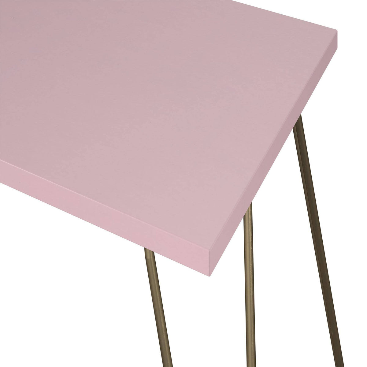 Retro Computer Desk Pink/Gold V98102